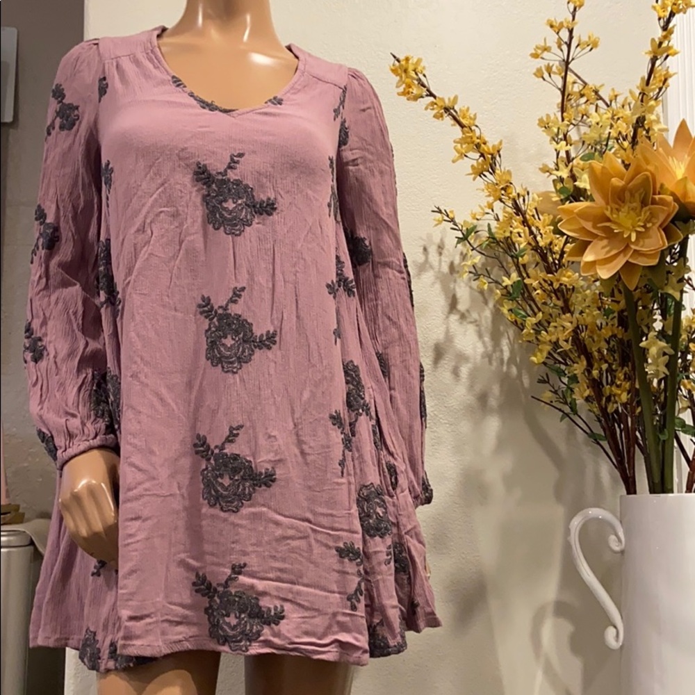 Free people long sleeve boho dress Sz S???(1)